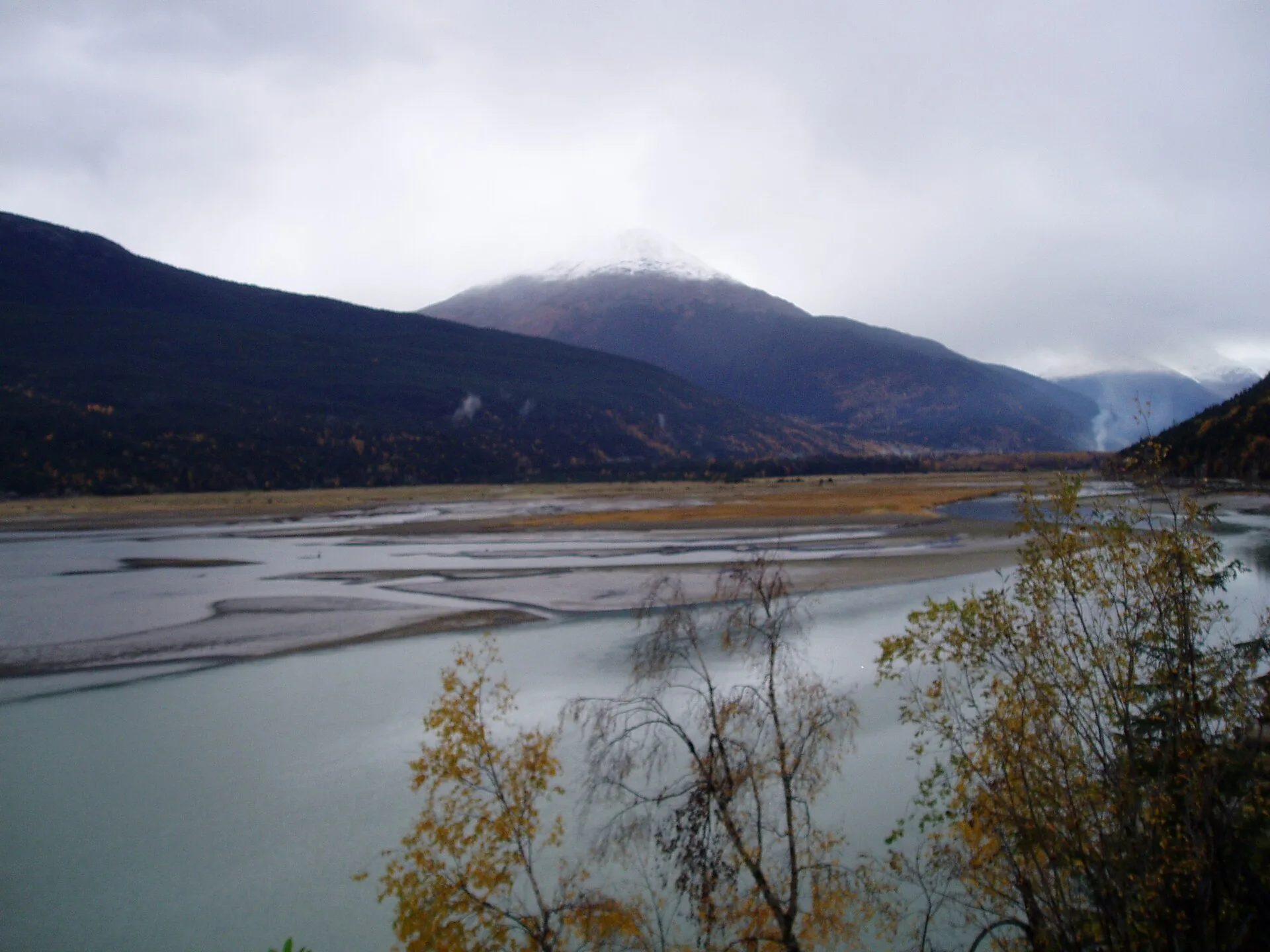Taiya River estuary and Dyea landscape